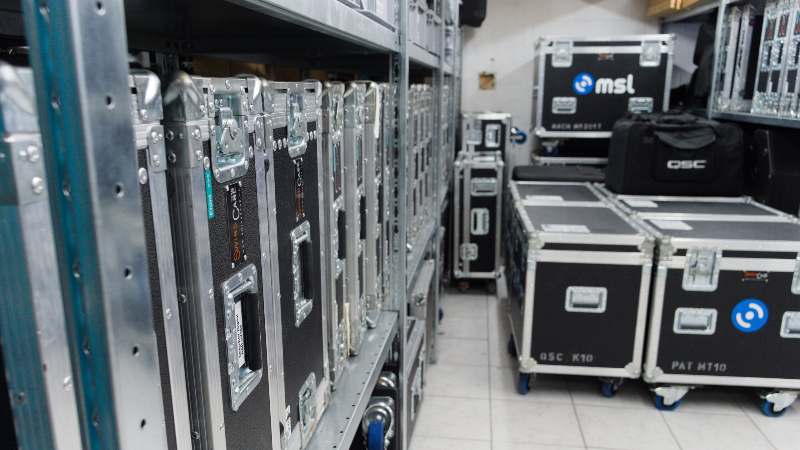 Veranstaltungstechnik Cases und Racks bei MSL Eventtechnik Meisterschwanden Schweiz Aargau